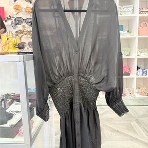 Zimmermann Elegant Black Button-Down Dress